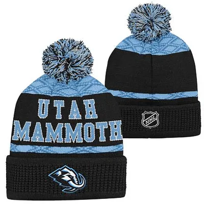 Dětská zimní čepice Utah Mammoth NHL Puck Pattern Cuffed Pom
