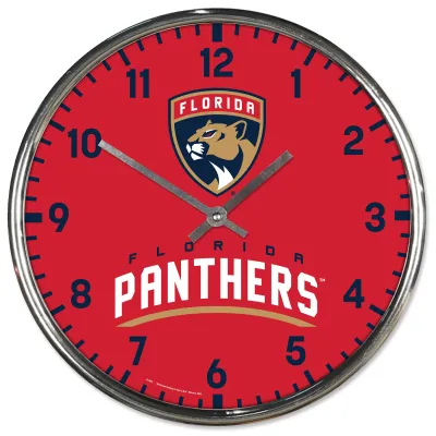 Hodiny Florida Panthers NHL Chrome Clock