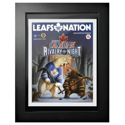 Obraz v rámu Toronto Maple Leafs NHL Memorabilia 2010 Toronto vs Boston Rivalry Night Program Cover
