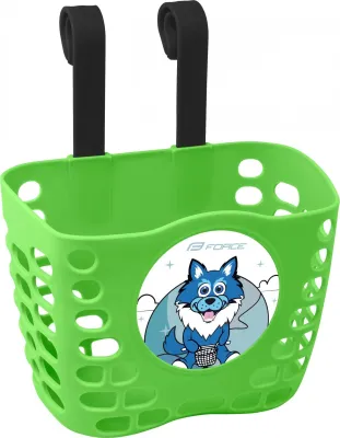 koš FORCE na řídítka dětský, zelený
