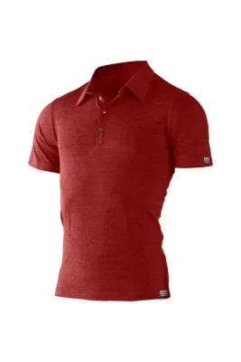 Lasting ELIOT 3160 červená pánská merino polo košile Velikost: L 8995067844549