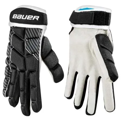 Bauer PERFORMANCE PLAYERS GLOVE JR Hokejbalové rukavice, černá, velikost M