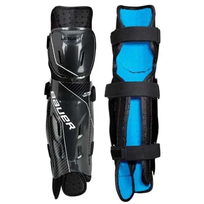 Bauer PERFORMANCE SHINS SR Hokejbalové holeně, černá, velikost 15