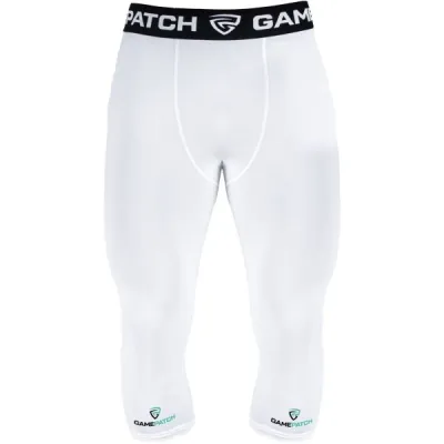 GAMEPATCH COMPRESSION TIGHTS 3/4 Kompresní unisex legíny, bílá, velikost M