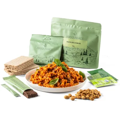 Food Force Obědové menu těstoviny bolognese viz obrázek Dehydrovaná strava
