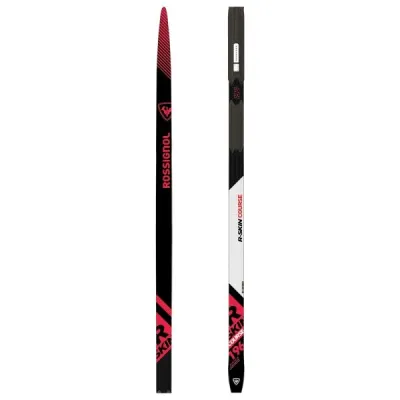 Rossignol DELTA X RACE R-SKIN STIFF + RACE CLASSIC SET Běžecké lyže s podporou stoupání, černá, velikost 189