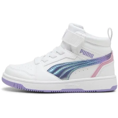 Puma REBOUND V6 MID BOUNCY SKY AC+ PS Dívčí vycházkové boty, bílá, velikost 10.5
