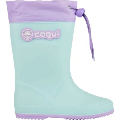 Coqui RAINY COLLAR FUR Dětské holínky, světle modrá, velikost 30