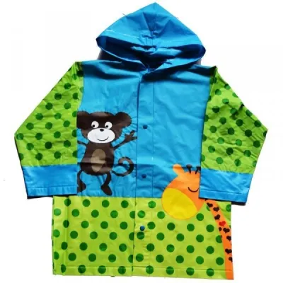 Pidilidi MONKEY Dětská pláštěnka, zelená, velikost 7-8Y