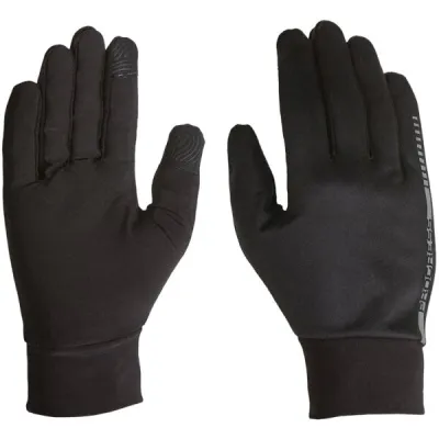 PROGRESS RUNNING GLOVES Běžecké rukavice, černá, velikost S