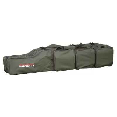Suretti ROD CASE 95 CM Dvoukomorový obal na pruty, tmavě zelená, velikost UNI
