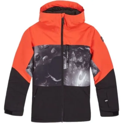 O'Neill CARBONITE Chlapecká snowboardová/lyžařská bunda, oranžová, velikost 152