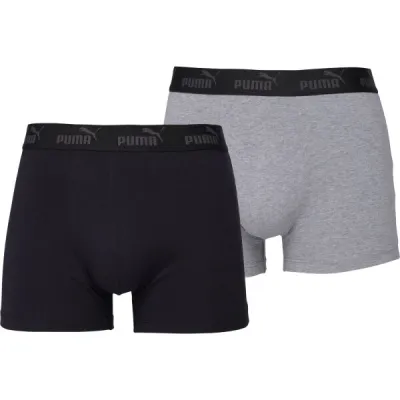 Puma ELEMENTS MEN BASIC BOXERS 2P Pánské boxerky, černá, velikost L