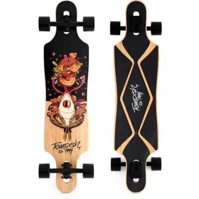 Tempish FROGMAN Longboard z bambusu, černá, velikost UNI