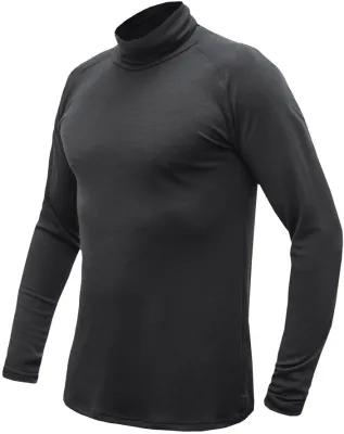 SENSOR MERINO BLEND pánské triko dl.rukáv rolák černá Velikost: S