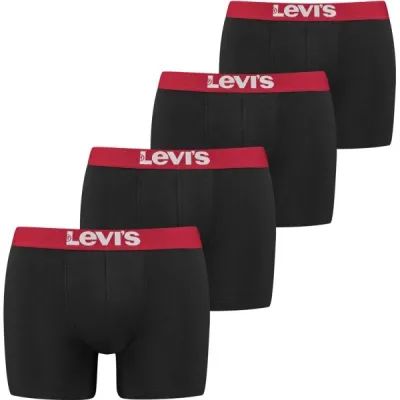Levi's&reg; SOLID BASIC BRIEF 4P Pánské boxerky, černá, velikost S