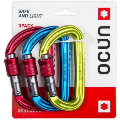 OCÚN FALCON SCREW 3-Pack MIX Karabina, mix, velikost UNI