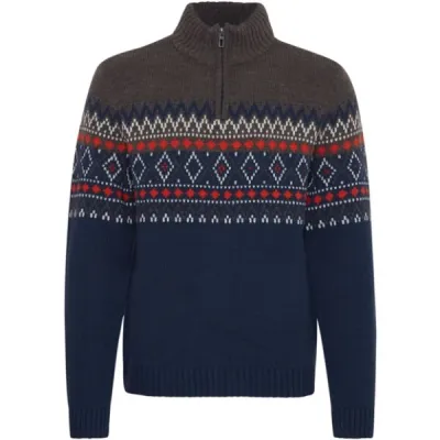 BLEND PULLOVER Pánský svetr, tmavě modrá, velikost S