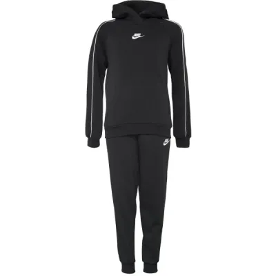 Nike K SPORTSWEAR CLUB FLC HDY TRACKSUIT Dětská tepláková souprava, černá, velikost S