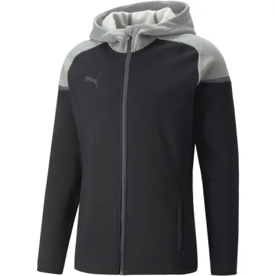 Puma TEAMCUP CASUALS HOODED Pánská tréninková mikina, černá, velikost S