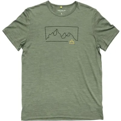 Devold ACTIVE OUTLINE TEE MAN Pánské funkční tričko, khaki, velikost S