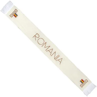 FLLÖS FANLINE SCARF ROMANIA 9 Zimní šála, bílá, velikost UNI