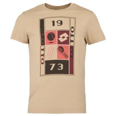 Lotto SUPRA VII TEE Pánské tričko, béžová, velikost M
