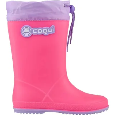 Coqui RAINY COLLAR Dětské holínky, růžová, velikost 34