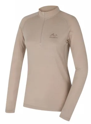 Husky Merino termoprádlo triko Merow Zip L beige Velikost: L 8592287186925