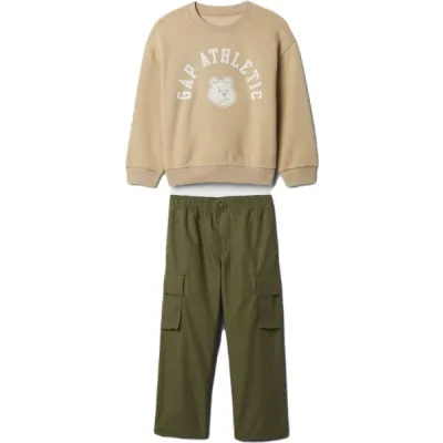GAP BABY Dětský set, khaki, velikost 3Y