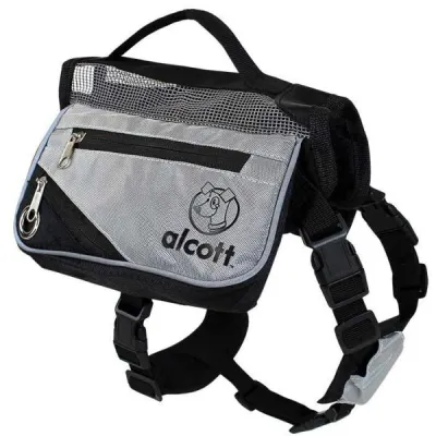 ALCOTT BACKPACK S Batoh pro psy, šedá, velikost S