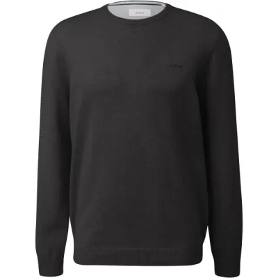 s.Oliver RLBS KNITTED PULLOVER NOOS Pánský svetr, tmavě šedá, velikost XXXL