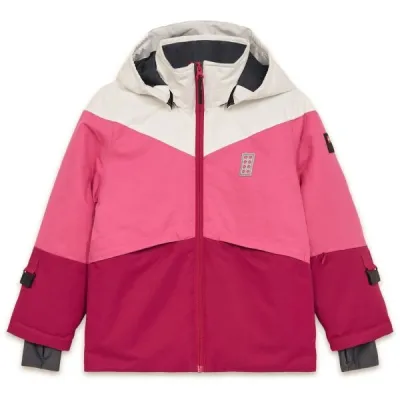 LEGO&reg; kidswear LWJESTED 708 Dětská lyžařská bunda, růžová, velikost 128