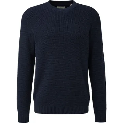 s.Oliver KNITTED PULLOVER NOOS Pletený svetr, tmavě modrá, velikost S