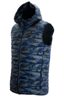 Vesta Puffer Hooded Camo Sr