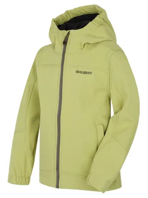 Husky Simbo K 140, light green Dětská softshell bunda