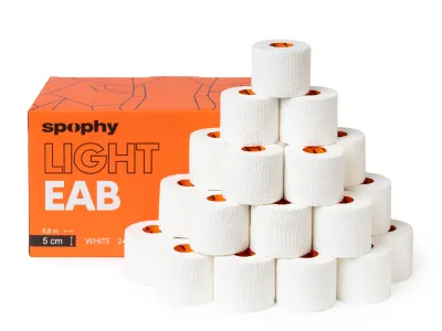 Spophy Light EAB Tape, elastická adhezivní bandáž bílá, 5 cm x 6,8 m, 24 ks