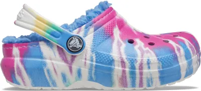 Dětské boty crocs classic lined tie dye modrá 30-31