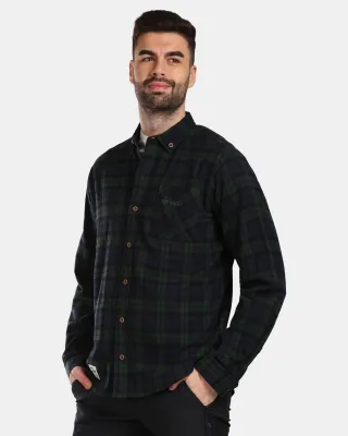 Pánská sportovní flanelová košile kilpi flanny-m tmavě zelená 5xl