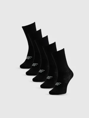 Dívčí dlouhé ponožky (5-pack) 4f černá 32-34