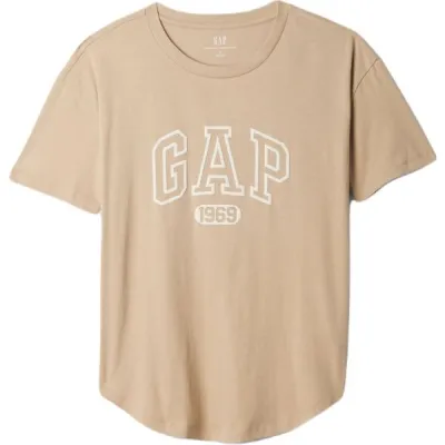 GAP FRCH SS ORGANIC VINTAGE Dámské tričko, béžová, velikost S