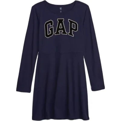 GAP V-FRCH LOGO Dívčí šaty, tmavě modrá, velikost XXL