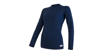 SENSOR MERINO DF dámské triko dl. rukáv deep blue Velikost: XL