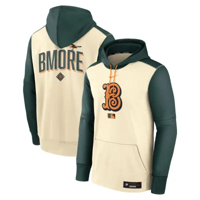 Pánská mikina Baltimore Orioles MLB City Connect 2026 Authentic Therma Hoodie Natural Velikost: 3XL