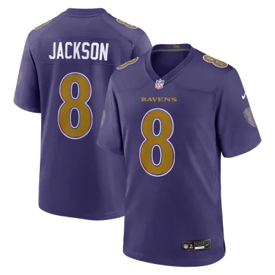 Pánský dres Baltimore Ravens NFL Lamar Jackson #8 2026 Game Alternate - Fialová Velikost: S