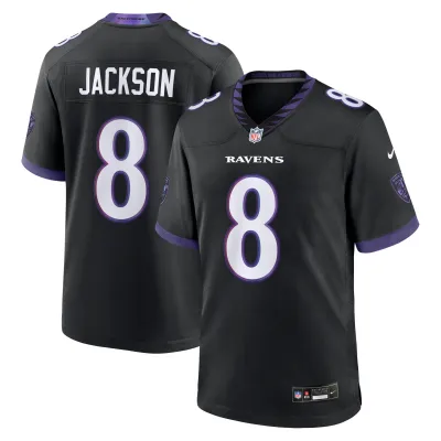 Pánský dres Baltimore Ravens NFL Lamar Jackson #8 2026 Game Alternate - Černá Velikost: S