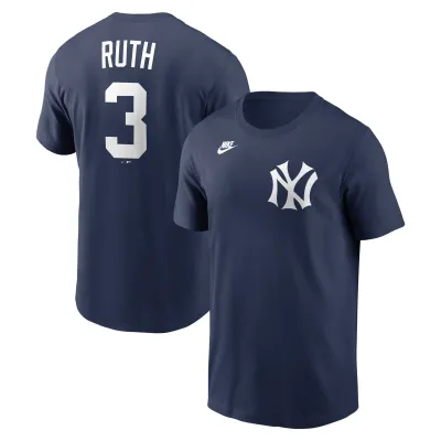 Pánské tričko New York Yankees MLB Babe Ruth #3 Cooperstown T-Shirt Velikost: S