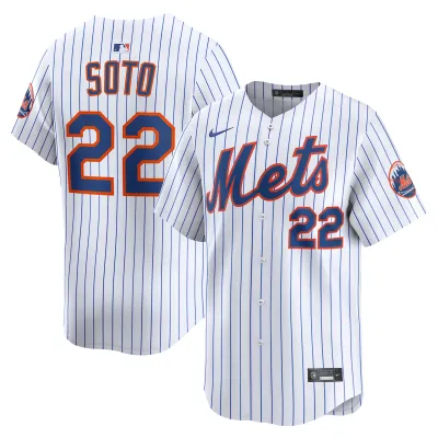 Pánský dres New York Mets MLB Juan Soto #22 Limited Home Pinstripe Velikost: S