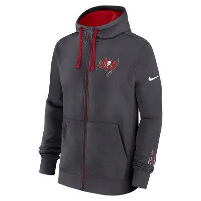 Pánská mikina Tampa Bay Buccaneers NFL Playbook Full-Zip Fleece Hoodie - Antracitová Velikost: S