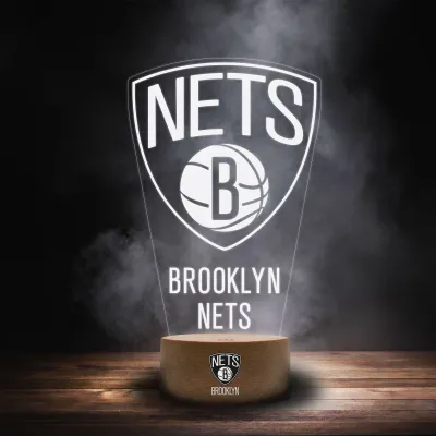 Cedule Brooklyn Nets NBA Team Logo LED-Leuchtschild